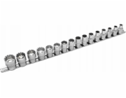 Silver Stříbrné drážkované trysky 16 ks. 12-ROHOVÝ 1/2 /STŘÍBRNÝ