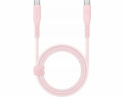 Energea USB kabel USB-C - USB-C 1,5 m růžový