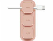 Uniq Magnetický organizér kabelů UNIQ Pod Mag + základna růžová/růžová