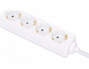 Manhattan USB adaptér MANHATTAN Steckdosenleiste 4fach 2m Kabel weiß Schutzkontakt