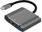 Art USB-C samec / HDMI samice 4K 60Hz / 1x USB 3.0 / USB-...