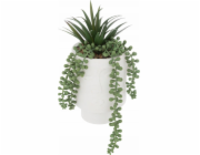 Atmosphera Umělá rostlina v květináči senecio, 25 cm