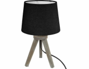Atmosphera Stolní lampa MINI NOIR, dřevěné nohy, 30 cm