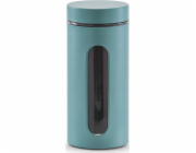 Zeller Skleněná nádoba na sypké produkty, 1200 ml, modrá, ZELLER