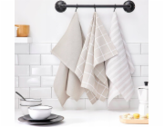 TODAY Bavlněné kuchyňské utěrky Uni, 3 kusy, 50 x 70 cm