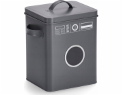 Zeller Plechovka na prací prášek se vzorem pro pračku, 18 x 15,5 x 23 cm