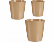 Ibergarden Sada 3 keramických květináčů, béžová