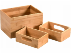 Kesper Sada 3 úložných boxů bambus, Kesper
