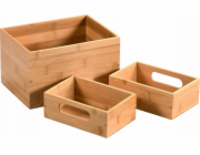 Kesper Sada 3 úložných boxů bambus, Kesper