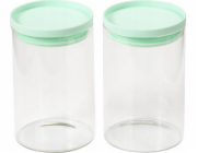 Kesper Sada dvou skleněných úložných nádob 10 x 15 cm, Kesper