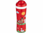 Koziol Dětská láhev OASE FARM, 425 ml, červená, KOZIOL