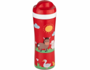 Koziol Dětská láhev OASE FARM, 425 ml, červená, KOZIOL