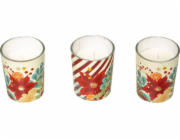 Atmosphera Vonné svíčky s vánočním potiskem, O 5 cm, 3 ks.