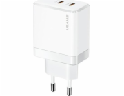 Usams Nabíječka USAMS 2xUSB-C T54 40W PD Fast Charging bílá (US-CC172)
