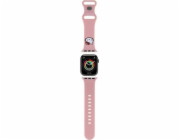 Hello Kitty Silikonová hlavička Hello Kitty - řemínek pro Apple Watch 38/40/41 mm (růžová)
