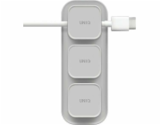 Uniq stojan UNIQ Pod Mag magnetický organizér kabelů + základna šedá/křídově šedá