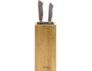 KingHoff Stojan na nože bambus 10,5x10,5x23cm (KH-1559)