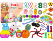 TRITON Velikonoční sada hraček LeanToys Fidget Toys Pop It Squishy Anti-Stress 42 dílků