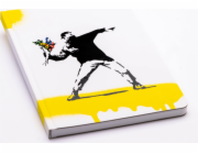 Pininfarina Segno Notes PININFARINA Banksy, 14x21 cm, 128 stran, květina