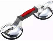 Dedra DVOJITÁ SKLENĚNÁ PŘÍSAVKA DEDRA DED06P12 2X123MM, MAX 120KG, HLINÍK