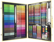 LeanToys Sada pro malování Art Set 251 dílů v dřevěném pouzdře