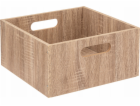 5five Úložná krabice s úchyty, dřevěný efekt, 31 x 15 cm