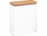 5five Velkoobjemový kontejner ESKE, podlouhlý s bambusovým víkem, 4,3 l