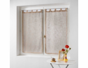 Douceur d`Interieur Krátký kuchyňský závěs HALTONA, 60 x 160 cm, hnědý, 2 kusy