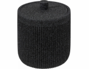 5five ONYX nádobka na vatové tyčinky a tyčinky, břidlicová, O 9,9 cm