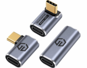 Graugear USB adaptér GRAUGEAR 40Gbps USB-C adaptér hliníkový, 3 kusy