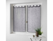 Douceur d`Interieur Krátký kuchyňský závěs HALTONA, 60 x 160 cm, šedý, 2 kusy