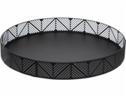 Secret de Gourmet Dekorativní tác v boho stylu, O 30 cm, černý