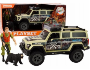 LeanToys Terénní lovecké auto Hunter Bear Lights Sounds Béžová