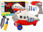 LeanToys Kreslené letadlo Krouticí křídlo DIY Červené
