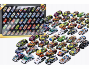 LeanToys Sada Spring Cars s autíčky a pohonem, barevná 50 dílků