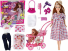 LeanToys Sada pro panenku Lucy s dlouhými hnědými vlasy a...