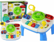 LeanToys Vzdělávací interaktivní stolní deska 2v1 pro batolata s volantem