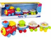 LeanToys Barevný vzdělávací vláček pro batolata Světelná zvuková lokomotiva