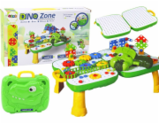 LeanToys Kufr na stůl DIY sada puzzle bloky dinosaurus šroubovák 249 dílků.