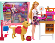 LeanToys Sada Panenka se psy a kočkami Krmivo pro veterináře Příslušenství