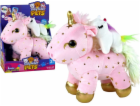 LeanToys Plyšový uspávací jednorožec Lullaby s růžovými h...