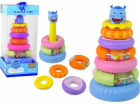 LeanToys Vzdělávací pyramidové barevné obruče