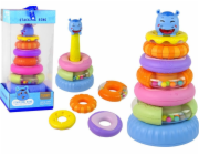 LeanToys Vzdělávací pyramidové barevné obruče