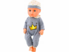 LeanToys Panenka v šedém pyžamu, zvuky dudlíku z lahvičky...