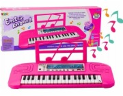 LeanToys Elektrické piano pro děti 36 melodií růžové