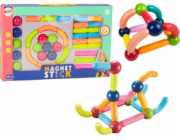 LeanToys Sada magnetických stavebních kostek 36 barevných