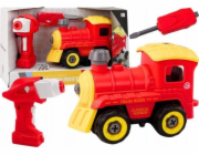 LeanToys Dálkově ovládaná otočná lokomotiva RC červená