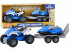 LeanToys Čtyřkolka s přívěsem na loď a vodním skútrem