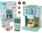 LeanToys Sada dřevěných kávovarů domácí spotřebiče, hrnky, mléko