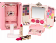 LeanToys Kosmetická sada zrcátko na stojanu, nastavitelné, růžové